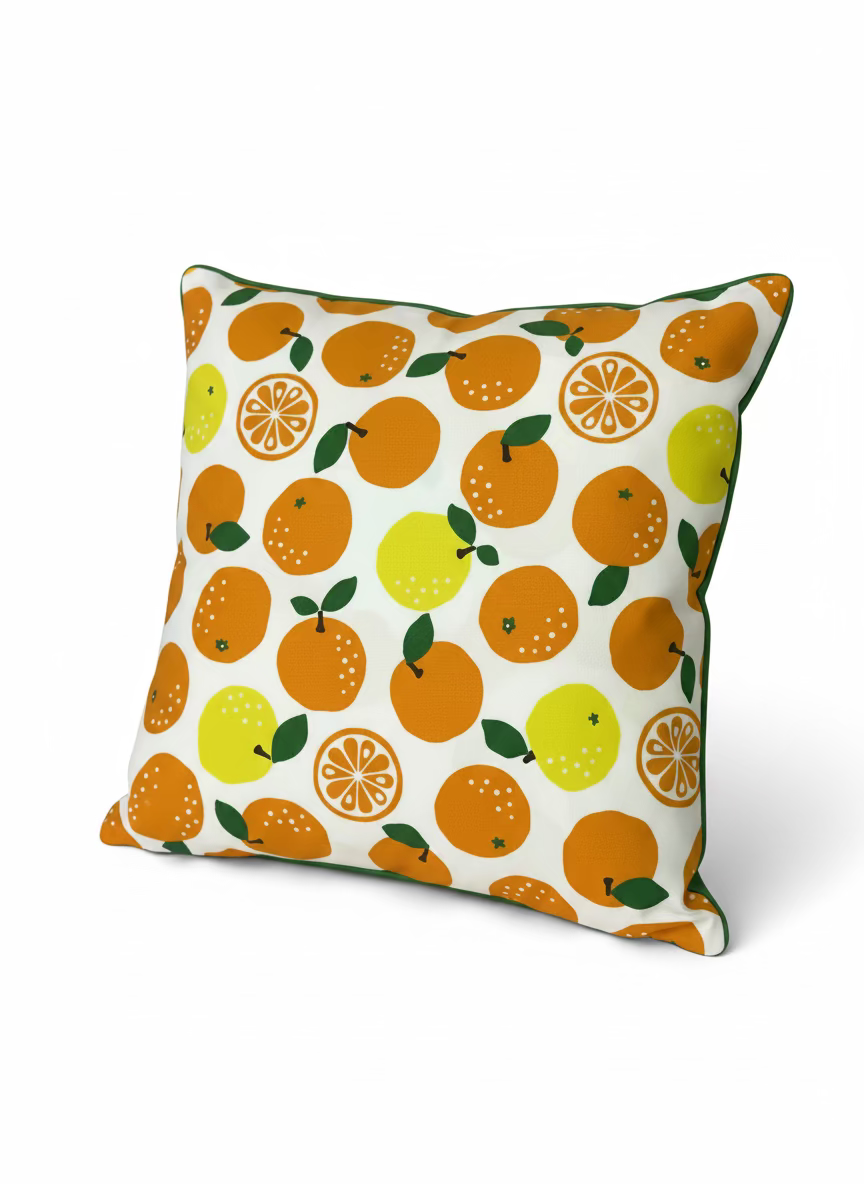 Tangerine sofa pillow