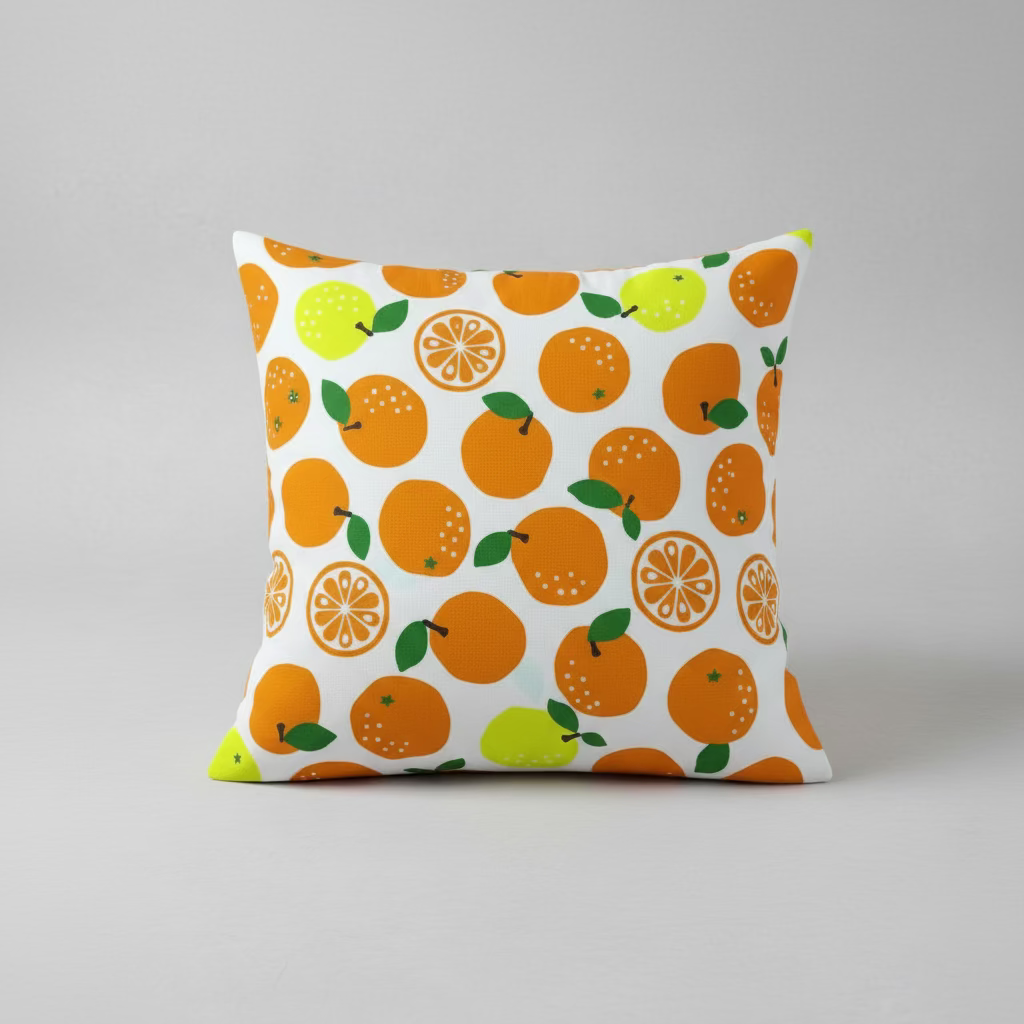 Tangerine sofa pillow